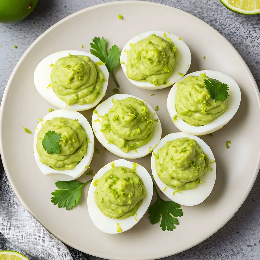 Huevos Rellenos Cremosos con Palta y Limón