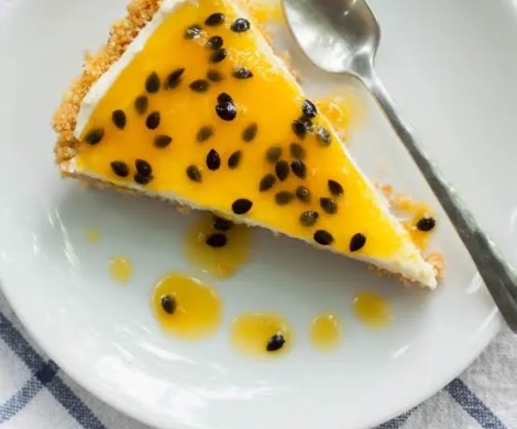 Cheesecake keto de maracuyá (sin horno)