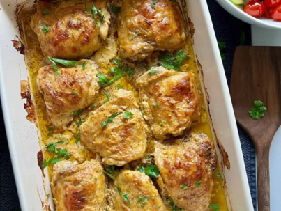 Pollo marinado en yogur